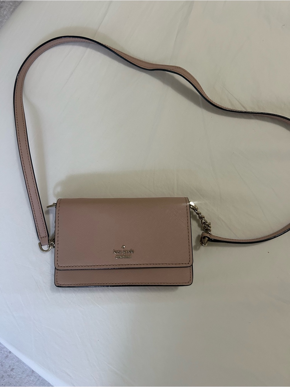 kate spade Blush Pink Saffiano Crossbody Wallet
